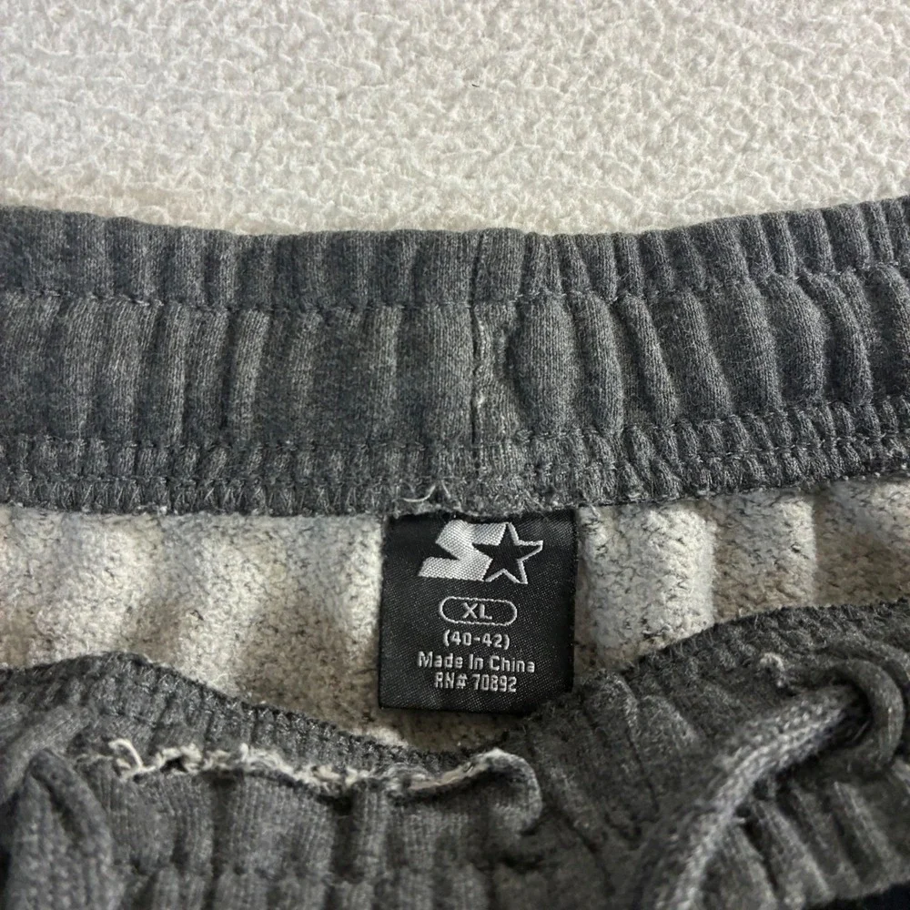 Y2K Starter Baggy Track Pants Mens XL Gray Sweatpants Loose Relaxed Drawstring